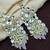 Aarnaa kundan pearl & pink beads chandbali earrings jewellery for women