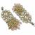 Aarnaa kundan pearl & pink beads chandbali earrings jewellery for women