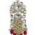 Aarnaa kundan pearl & red beads chandbali earrings jewellery for women