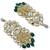 Aarnaa kundan pearl & green beads chandbali earrings wear jewellery for women