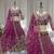 Wine Designer Sequin Embroidered Net Lehenga Choli with Dupatta     Party Wear / Wedding Wear