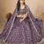 Lavender Designer Sequin Embroidered Organza Lehenga Choli with Dupatta     Party Wear / Wedding Wear