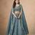Teal Designer Sequin Embroidered Organza Lehenga Choli with Dupatta     Party Wear / Wedding Wear