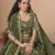 Green Designer Sequin Embroidered Organza Lehenga Choli with Dupatta     Party Wear / Wedding Wear