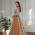 RUST Designer Sequin Embroidered Net Lehenga Choli with Dupatta     Party Wear / Wedding Wear