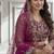 Wine Designer Sequin Embroidered Net Lehenga Choli with Dupatta     Party Wear / Wedding Wear