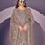 Beige heavy georgette embroidered semi stitched suit with khatli work