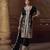Black heavy chinon free size stitched salwar suit with sequence embroidery work