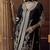 Black heavy chinon free size stitched salwar suit with sequence embroidery work