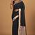 Black color elegant banarasi silk saree with gold zari weaving work comes with unstitched blouse piece