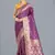 Purple color banarasi silk saree with gold zari weaving work