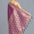 Purple color banarasi silk wedding collection saree