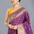 Purple color banarasi silk wedding collection saree