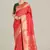 Red color banarasi silk saree with gold zari weaving work