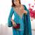 Women's Sky blue Silk Party Wear Sharara Suit Set with Embroidery Work 