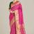 Rani pink color banarasi silk wedding collection saree