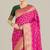 Rani pink color banarasi silk wedding collection saree