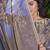 Grey heavy sequin embroidered work fendy two tone silk saree sari