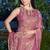 Onion pink heavy sequin embroidered work fendy two tone silk saree sari