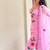 Pink Viscose kurta set for women with dupatta