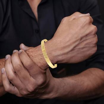 dzine trendz brass silver plated designer kada 4