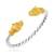 brass silverplated golden head free size fashion kada bangle for men and women