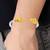 brass silverplated golden head free size fashion kada bangle for men and women