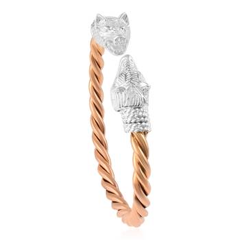 brass rose gold plated silver head kada bangle bracelet for men and women 3