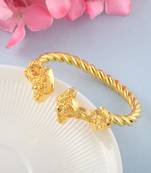 brass goldplated satan skull head kada for men and women