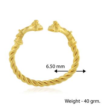 brass goldplated satan skull head kada for men and women 3