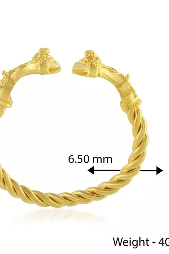 brass goldplated satan skull head kada for men and women
