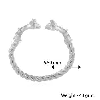 brass anti tarnish silverplated satan skull head kada for men and women 4