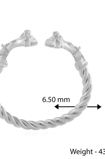 brass anti tarnish silverplated satan skull head kada for men and women