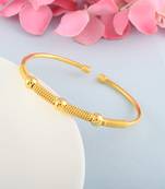 Brass goldplated free size bangle kada cuff bracelet for men and women