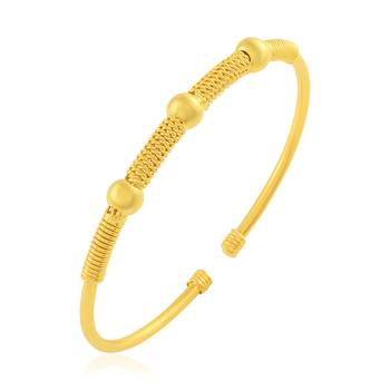 Brass goldplated free size bangle kada cuff bracelet for men and women 2