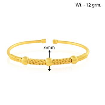 Brass goldplated free size bangle kada cuff bracelet for men and women 3