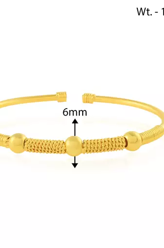 Brass goldplated free size bangle kada cuff bracelet for men and women