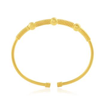 Brass goldplated free size bangle kada cuff bracelet for men and women 4
