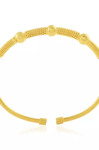 Brass goldplated free size bangle kada cuff bracelet for men and women