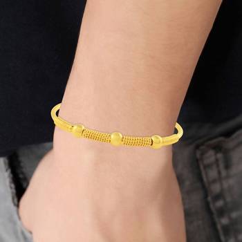 Brass goldplated free size bangle kada cuff bracelet for men and women 5