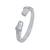 silver plated stainless steel hand-carving square shape free size tiger head kada