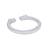 silver plated stainless steel hand-carving square shape free size tiger head kada