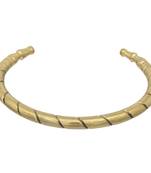 Brass tube design stripe slit open end free size kada men women