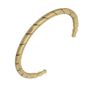 Brass tube design stripe slit open end free size kada men women 2