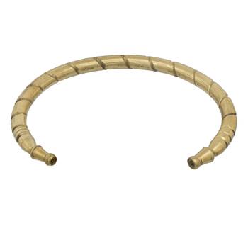 Brass tube design stripe slit open end free size kada men women 3