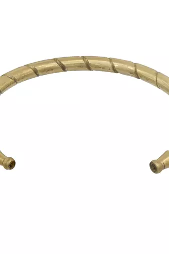 Brass tube design stripe slit open end free size kada men women