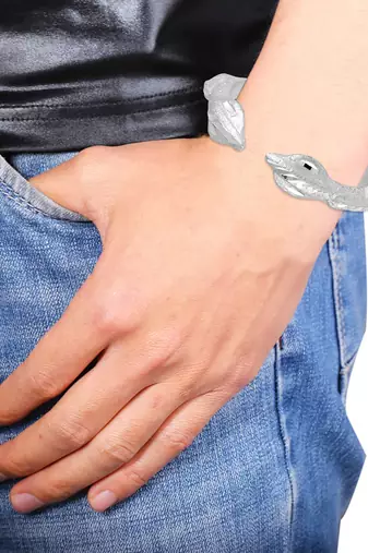 stainless steel light weight snake kada free size men women