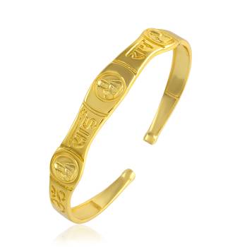 brass micron gold plated sai baba bangle bracelet kada 1