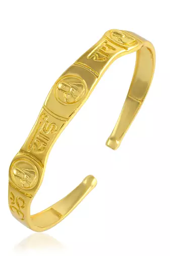 brass micron gold plated sai baba bangle bracelet kada