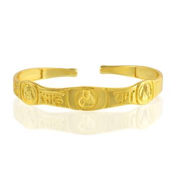 brass micron gold plated sai baba bangle bracelet kada 2